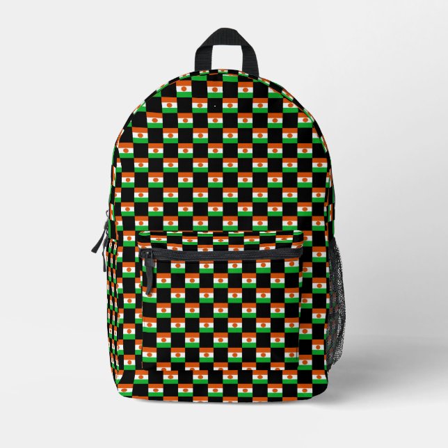 Geändertes Muster der Nigerflagge Bedruckter Rucksack (Vorderseite)