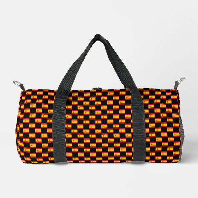 Geändertes Muster für die Flagge Spaniens Duffle Bag (Vorderseite)