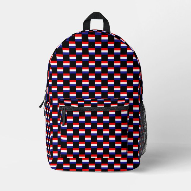 Geändertes Muster für die kroatische Flagge Bedruckter Rucksack (Vorderseite)