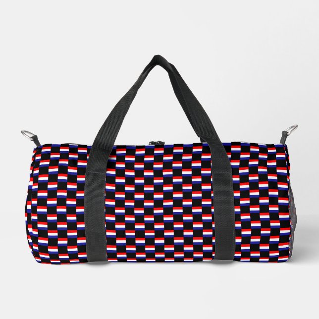 Geändertes Muster für die kroatische Flagge Duffle Bag (Vorderseite)