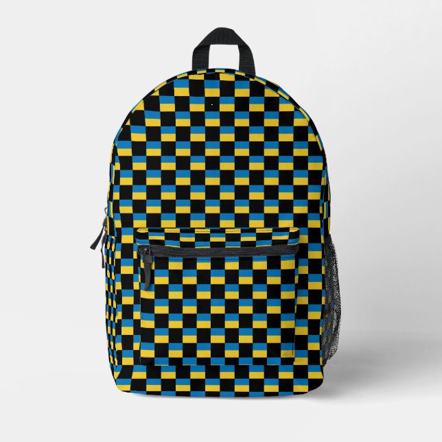 Geändertes ukrainisches Flaggenmuster Bedruckter Rucksack (Vorderseite)