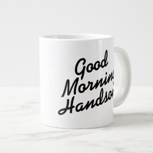 Géante Good Morning Belle tasse de jumbo noir et blanc