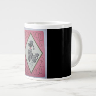 Géante Grand (jumbo) Tasse de café avec caniche, photo de