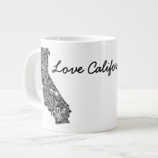 Géante La tasse enorme "de la Californie d'amour"