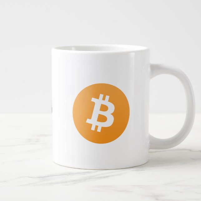 Géante Logo original Bitcoin Grosse tasse de café (Droite)