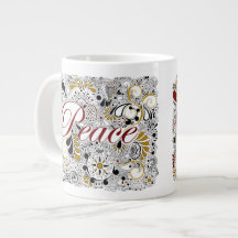 Paix et Shalom (dans l'hébreu) - tasse de café