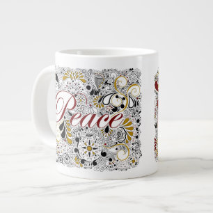Géante Paix et Shalom (dans l'hébreu) - tasse de café