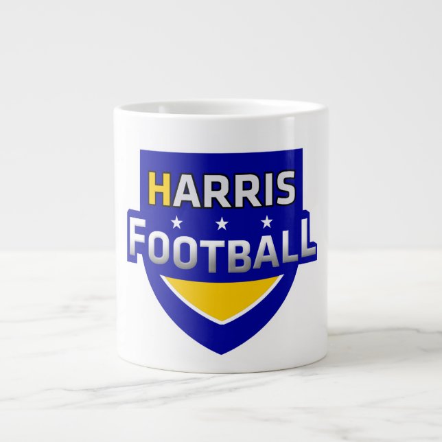 Géante Tasse de café du football de Harris (Devant)