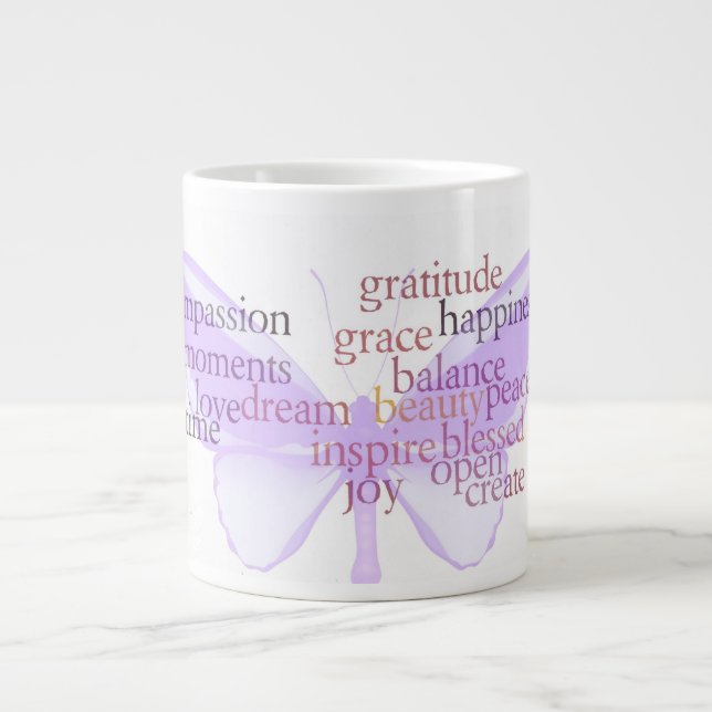 Géante Tasse de papillon de Graitude (Devant)