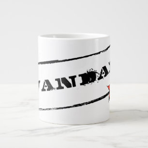 Géante Tasse de VANDAL★ (texte blanc et étoile rouge)