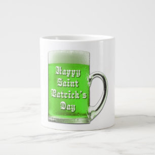 Géante Tasse d'éléphant de bière de vert du jour de St