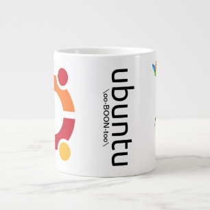 Géante Tasse d'Ubuntu avec Tux frappant Windows