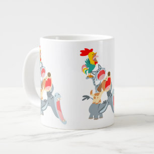 Géante Tasse mignonne d'éléphant de musiciens de ville de