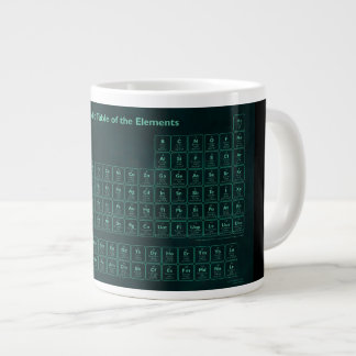 Géante Tasse verte de Tableau périodique d'effet de lueur