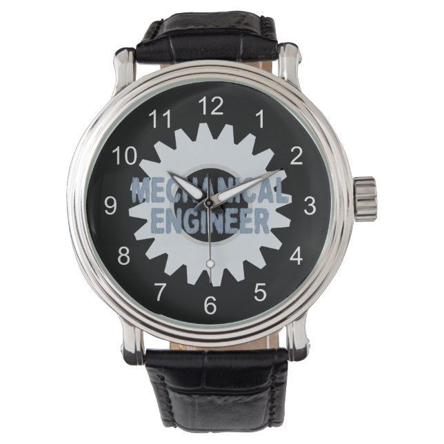 Gear Blue Gray für Maschinenbauer Armbanduhr (Vorderseite)