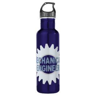 Gear Blue Gray für Maschinenbauer Edelstahlflasche