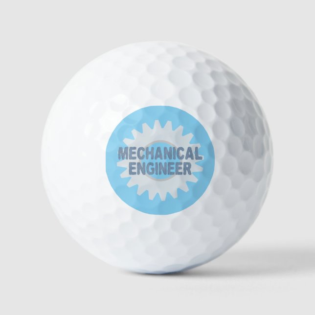 Gear Blue Gray für Maschinenbauer Golfball (Vorderseite)