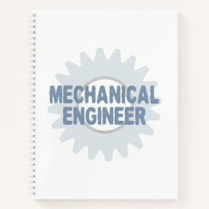 Gear Blue Gray Notebook für Maschinenbauer Notizbuch