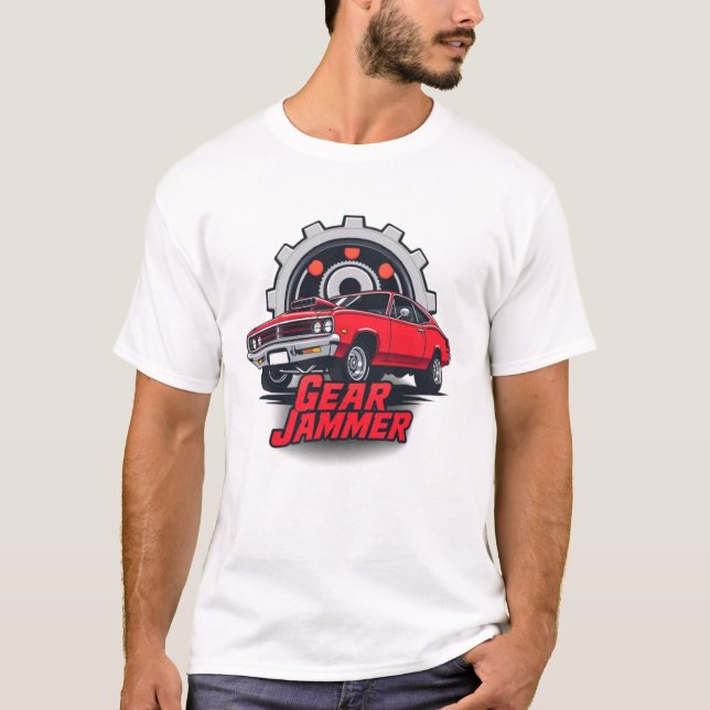 Gear Jammer 1971 Dodge Dämon 340 T-Shirt (Vorderseite)