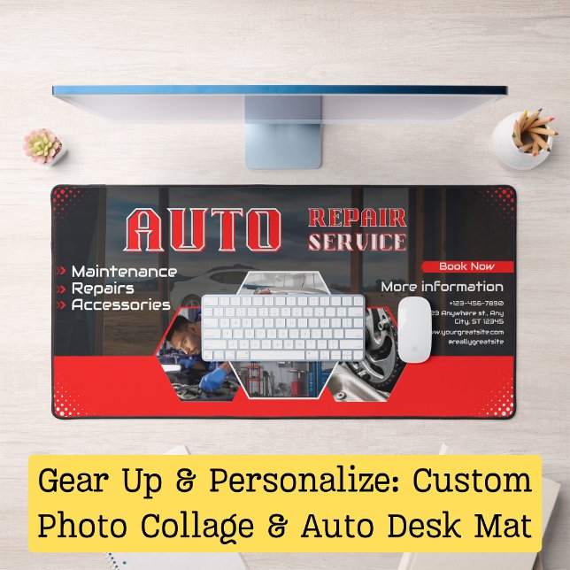 Gear Up & Personalize: Benutzerdefinierte Fotomate Schreibtischunterlage (Gear Up & Personalize: Custom Photo Collage & Auto Desk Mat)