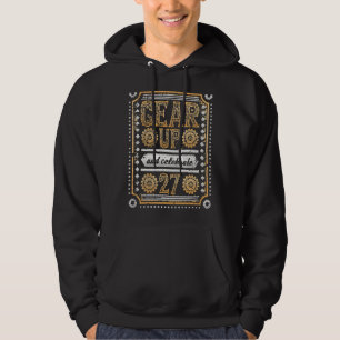 Gear up und feiern 27. Geburtstag Steampunk Hoodie