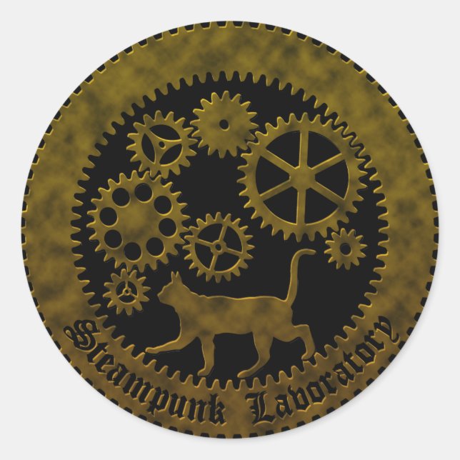 gearcat2 runder aufkleber (Vorderseite)