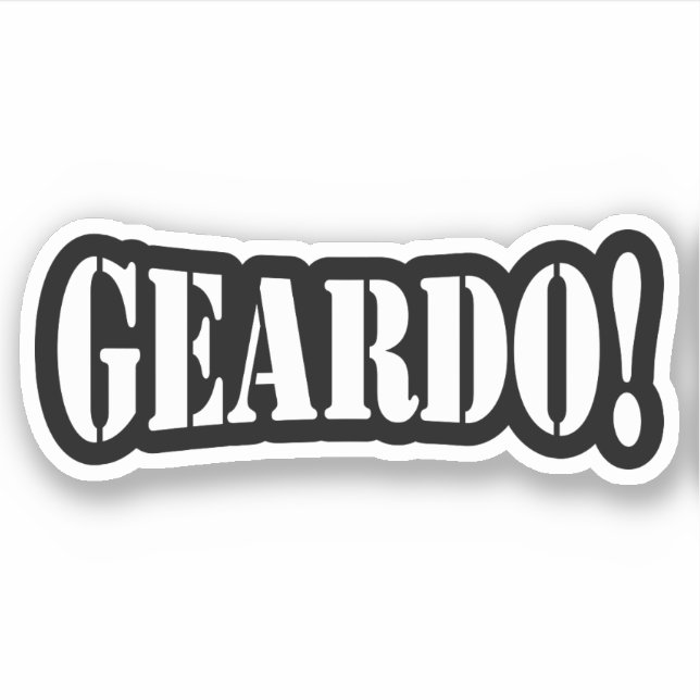 GEARDO! AUFKLEBER (Vorderseite)