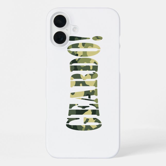 GEARDO! CAMO / TARNMUSTER iPhone 16 PLUS HÜLLE (Rückseite)