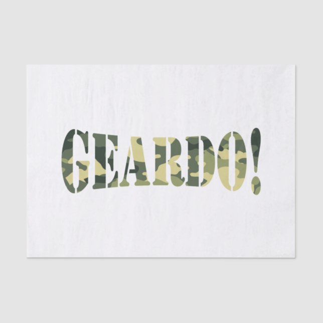 GEARDO! CAMOUFLAGE SEIDENPAPIER (Vorderseite)