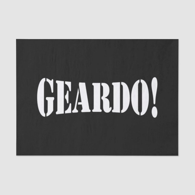 GEARDO! SEIDENPAPIER (Vorderseite)