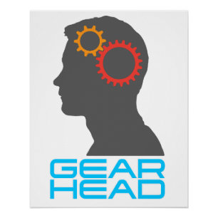Gearhead-Profil-Silhouette Poster