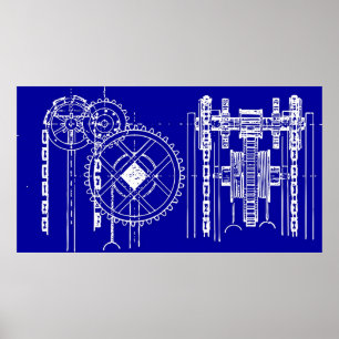 Gears Blueprint Poster