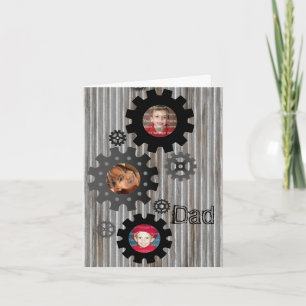 Gears Foto Frame Vatertag Card Karte