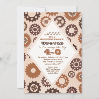 Gears Masculine Einladung