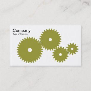 Gears - Olive Green on White Visitenkarte