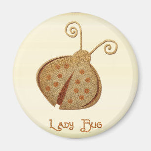 Geätzte kupferne Dame Bug Magnet