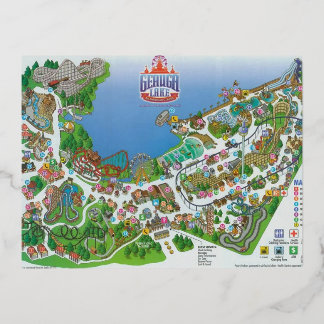 Geauga Lake Post Card! Erleben Sie diesen Ohio Cla Folien Feiertagspostkarte