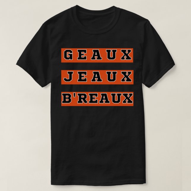 Geaux Jeaux Burrow Funny Bengals Joe Burrow T-Shirt (Design vorne)