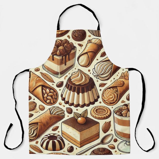 Gebäck & Dessert Print Schürze (Vorderseite)