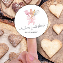 Gebacken mit Liebe Aquarell personalisiert