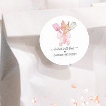Gebacken mit Liebe Aquarell personalisiert
