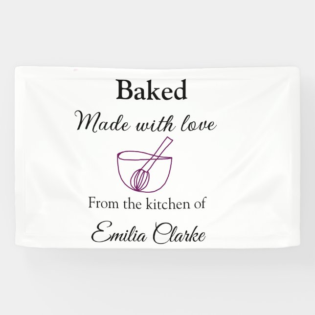 Gebacken mit Liebe Bäckerei Unternehmen hinzufügen Banner (Horizontal)