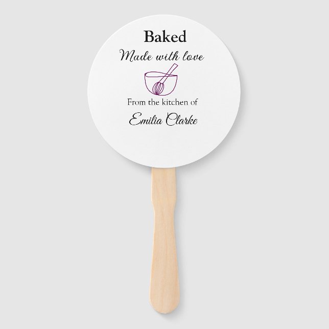 Gebacken mit Liebe Bäckerei Unternehmen hinzufügen Fächer (Vorderseite)