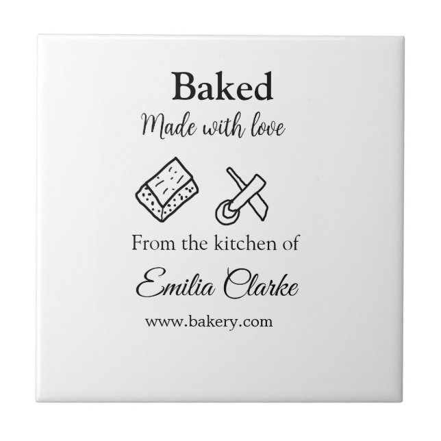 Gebacken mit Liebe Bäckerei Unternehmen hinzufügen Fliese (Vorderseite)