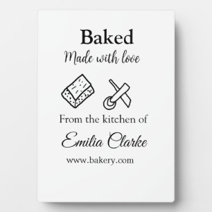 Gebacken mit Liebe Bäckerei Unternehmen hinzufügen Fotoplatte