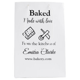 Gebacken mit Liebe Bäckerei Unternehmen hinzufügen Mittlere Geschenktüte