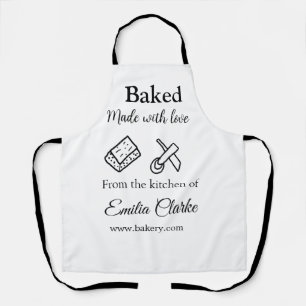 Gebacken mit Liebe Bäckerei Unternehmen hinzufügen Schürze