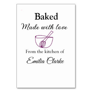 Gebacken mit Liebe Bäckerei Unternehmen hinzufügen Tischnummer