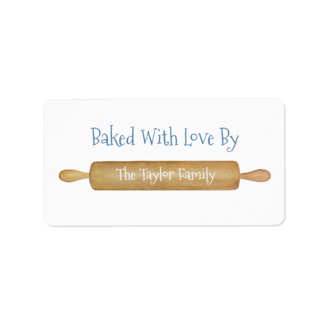 Gebacken mit Liebe Holiday Cookies bevorzugen Beut Adressaufkleber (Vorne)