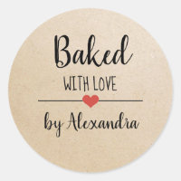 Gebacken mit Liebe Kraftskript Name Classic Round